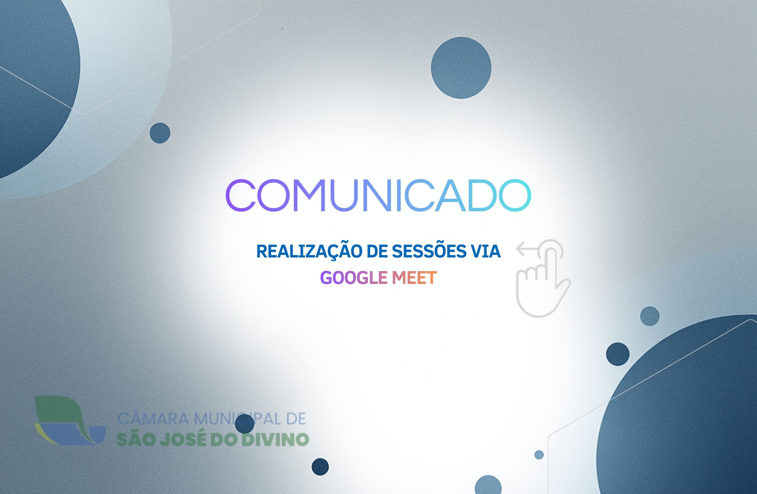 Comunicado - Realização sessões remotas via Google Meet