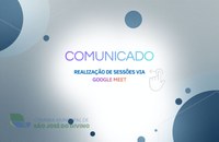 Comunicado - Realização sessões remotas via Google Meet