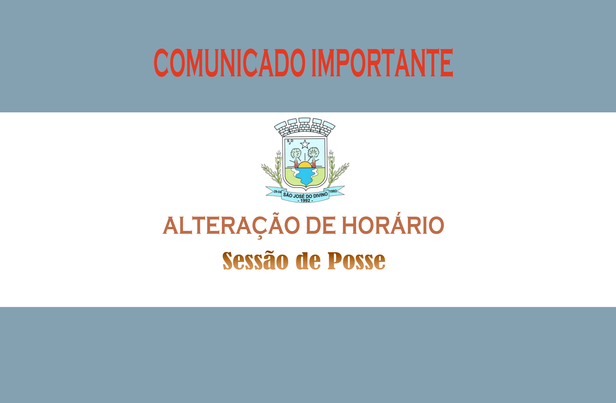 Sessão de posse de 2017 será em novo horário