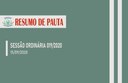 Sessão ordinária 019/2020 - Resumo de Pauta Sessão ordinária 019/2020 - Resumo de Pauta